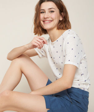 Picture of ROXANE POLKA DOT LINEN T-SHIRT
